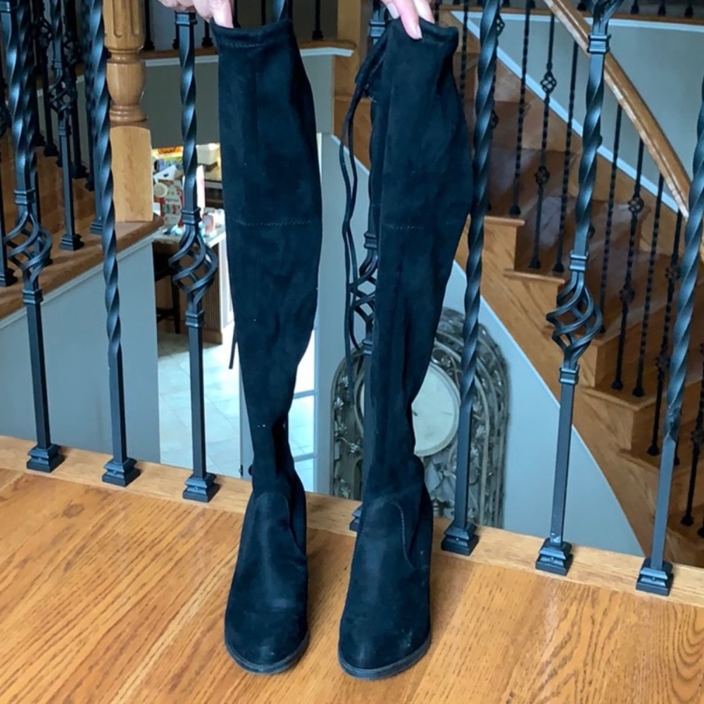 Black Thigh High Boots